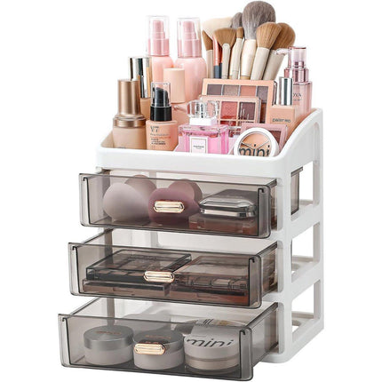 3Layer Cosmetic Organiser Storage Drawer Case Makeup Box for Home and Bathroom.