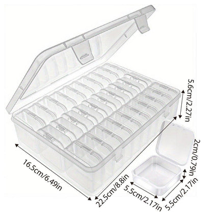 31PCS Plastic Home Storage Box Transparent Desktop Organizer Jewelry Beads Box.