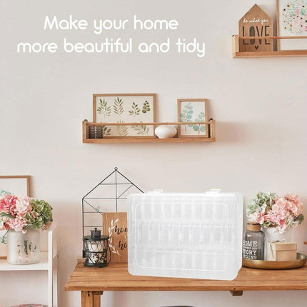 31PCS Plastic Home Storage Box Transparent Desktop Organizer Jewelry Beads Box.