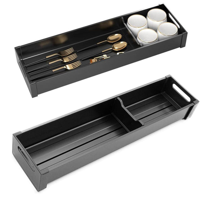 Kitchen Cabinet Drawer Cutlery Tray Utensil Organiser Insert Divider Storage - 41x10cm.