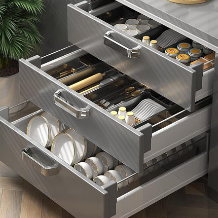 Kitchen Cabinet Drawer Cutlery Tray Utensil Organiser Insert Divider Storage - 41x10cm.