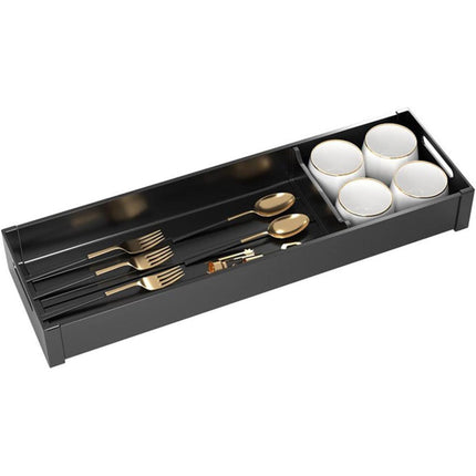 Kitchen Cabinet Drawer Cutlery Tray Utensil Organiser Insert Divider Storage - 41x10cm.