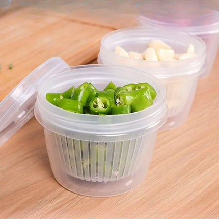 5pcs Plastic Storage Containers with Lids Refrigerator Organizer Box for Kitchen.