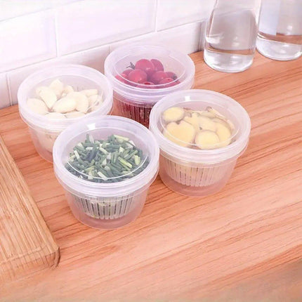 5pcs Plastic Storage Containers with Lids Refrigerator Organizer Box for Kitchen.