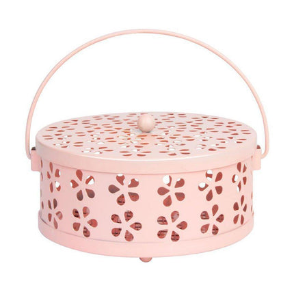 Iron Mosquito Incense Box Fireproof Tray Stand Indoor Household Incense Holder - Black.