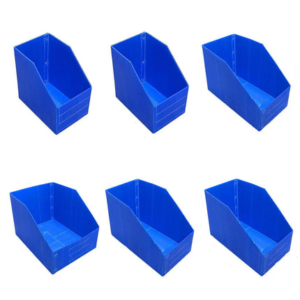 Plastic Storage Box Set 6Size Clear Hard Case Miter Tool Parts Display Organiser - 30x20x30cm.