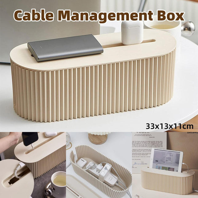 Large Cable Wire Cord Storage Box Case Management Socket Tidy Organizer.