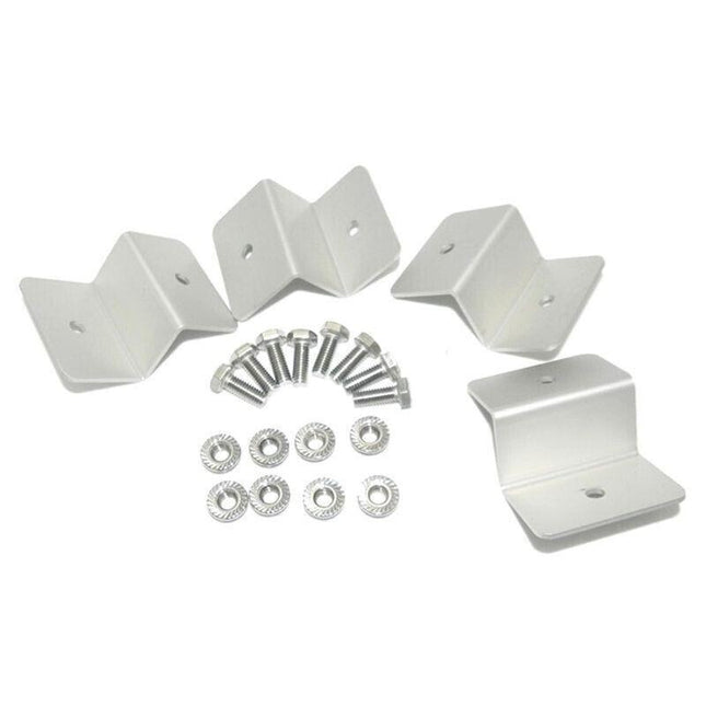 4 Pcs Solar Panel Z-Bracket  Mounting Flat Roof Yacht Rv Mount Aluminum Kit Au.