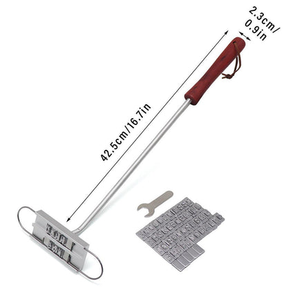 Alphabet Fire Branding Barbecue Grill Tool Custom Branding Iron for BBQ Meat.