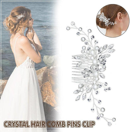 Bridal Headpieces Crystal Wedding Accessories White Jewelry Hair Comb Party Au.