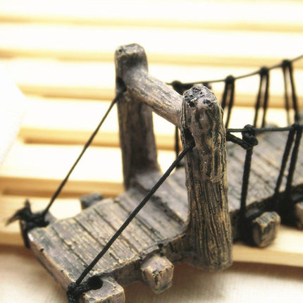 Resin Bridge Aquarium Decoration Fish Tank Accessories Shrimp Tortoise Climbing - Suspension Bridge-L.