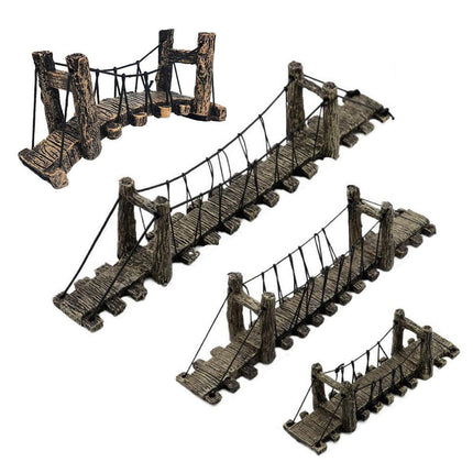 Resin Bridge Aquarium Decoration Fish Tank Accessories Shrimp Tortoise Climbing - Suspension Bridge-M.