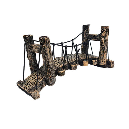 Resin Bridge Aquarium Decoration Fish Tank Accessories Shrimp Tortoise Climbing - Suspension Bridge-M.