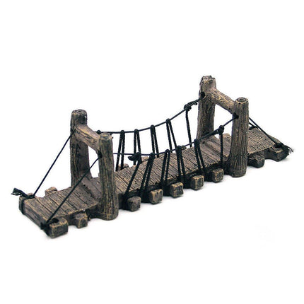 Resin Bridge Aquarium Decoration Fish Tank Accessories Shrimp Tortoise Climbing - Suspension Bridge-S.