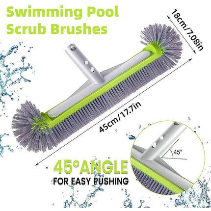 Swimming Pool Cleaning Brush Corner Scrub Brush Pool Wall Floor Cleaner Tool.
