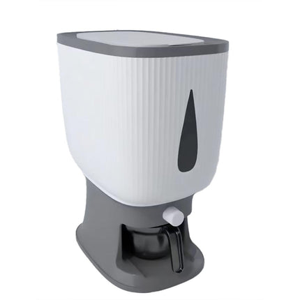 10kg Rice Storage Bucket Household Metering Rice Container Large Capacity - Green.