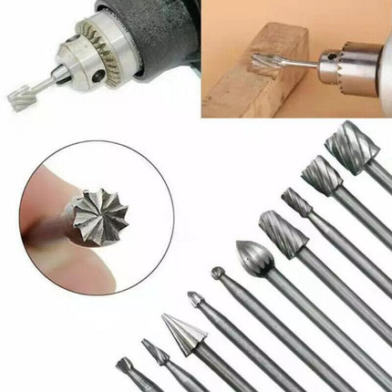 20Pcs Tungsten Steel Solid Carbide Burrs For Dremel Rotary Tool Bit Accessories.