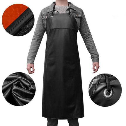 Waterproof Apron Pvc Apron Chef Butcher Work Heavy Duty Royal Black Best Quality.