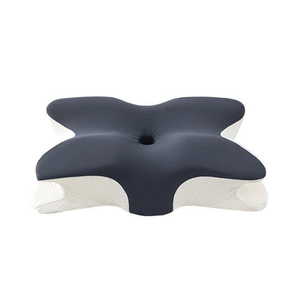 Memory Foam Butterfly Pillow Neck Support Slow Rebound Cervical Pillow - Dark Grey.