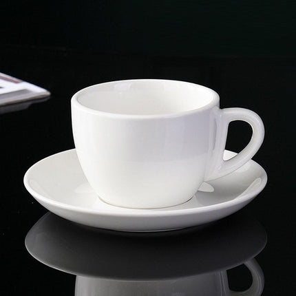 6PCS Ceramic Coffee Cup and Saucer Set Apricot Tea Cup with Ear Hotel Coffee Cup - 160ml.