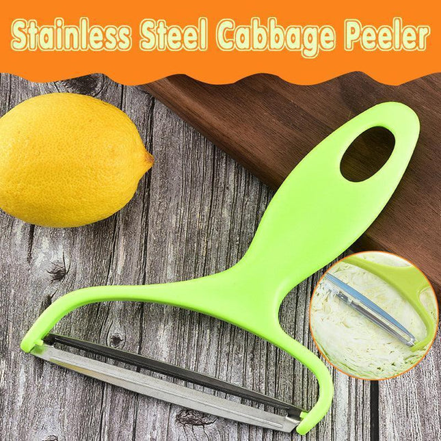 Stainless Steel Cabbage Peeler Wide Blade Vegetable Shredder with Ergonomic Handle.