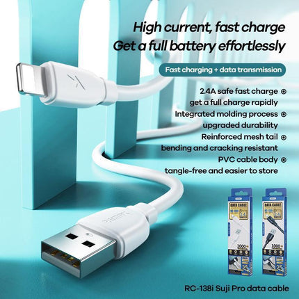 2.4A USB Fast Charger Phone Cable Data Cord For iPhone14 13 12 11Pro Max XR iPad - Black.