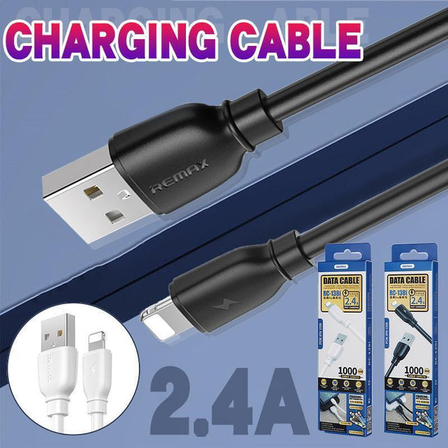 2.4A USB Fast Charger Phone Cable Data Cord For iPhone14 13 12 11Pro Max XR iPad - White.