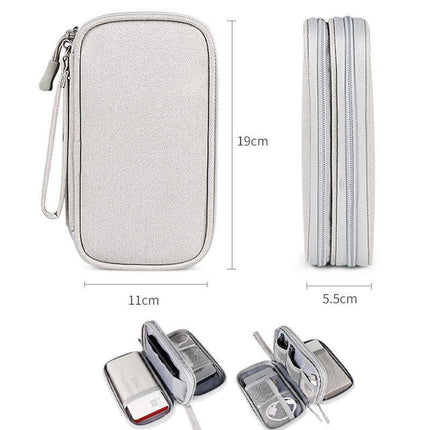 Electronic Accessories Cable Bag Organizer Travel Pouch Storage Cases Charger - Pink.