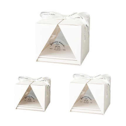 10x Clear Cake Box Set 4 6 8 Inch Durable Versatile Display Packaging Containers - 10pcs-6inch.