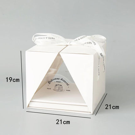 10x Clear Cake Box Set 4 6 8 Inch Durable Versatile Display Packaging Containers - 10pcs-6inch.