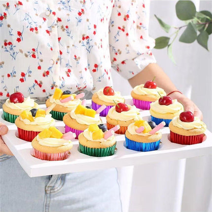 200 Pcs Colored Baking Paper Cupcake Trays Muffin Liners for Party Baking - Gold.