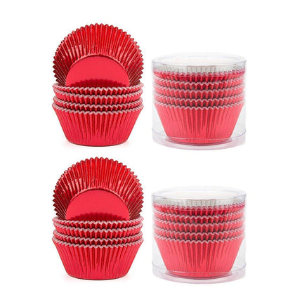 200 Pcs Colored Baking Paper Cupcake Trays Muffin Liners for Party Baking - Gold.