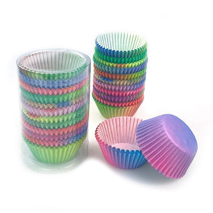 300pcs Gradient Colour Cupcake Paper Cases Baking Moulds Muffin Liners Set.