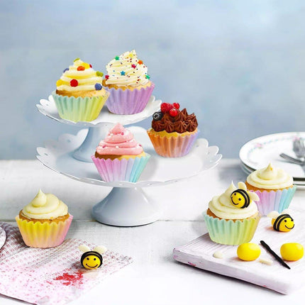 300pcs Gradient Colour Cupcake Paper Cases Baking Moulds Muffin Liners Set.