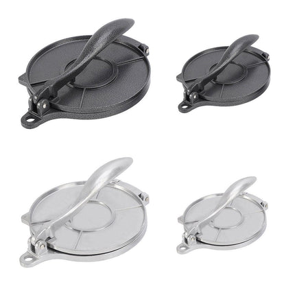 16/20cm Premium Tortilla Press Flat Bread Maker Taco Roti Chapati Health Food - Silver-20cm.