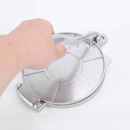 16/20cm Premium Tortilla Press Flat Bread Maker Taco Roti Chapati Health Food - Silver-20cm.