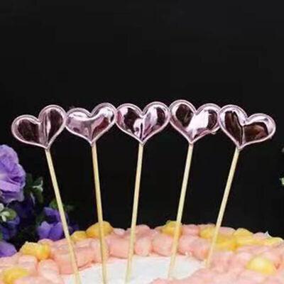 Happy Birthday Acrylic Cake Topper Cake Decoration Golden Silver Party - Pink-Star.