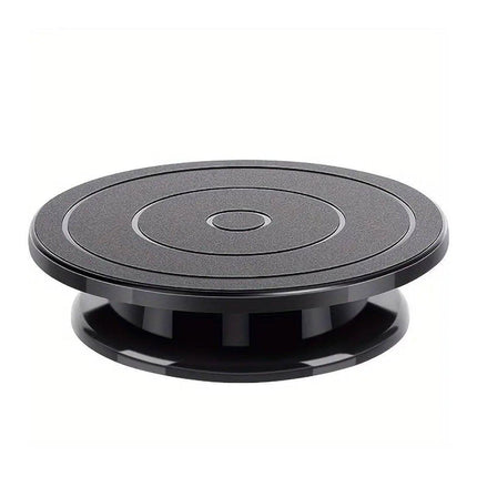 Rotating Cake Turntable Stand Black Plastic Cake Decorating Tools for Baking.