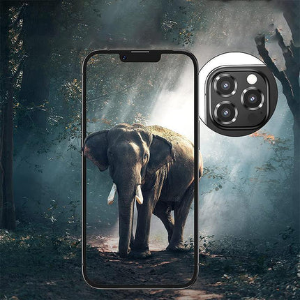 For iPhone 14/14 Plus Metal Camera Lens Glass Screen Protector - Purple.