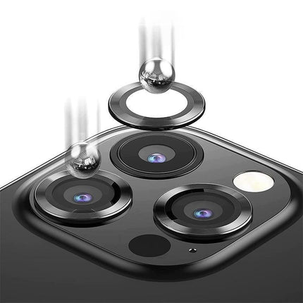For iPhone 14/14 Plus Metal Camera Lens Glass Screen Protector - Purple.