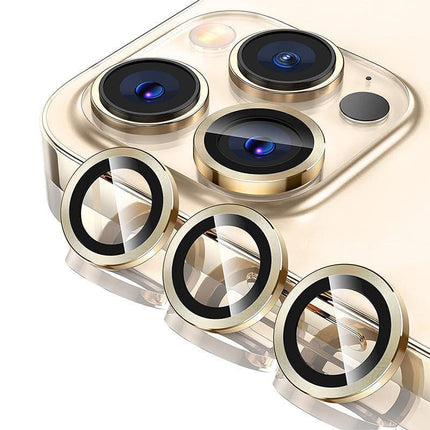 For iPhone 14/14 Plus Metal Camera Lens Glass Screen Protector - Purple.