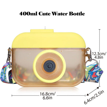 Plastic Camera Straw Mug Backpack Leak Proof Outdoor Travel Mug Hiking Camping.