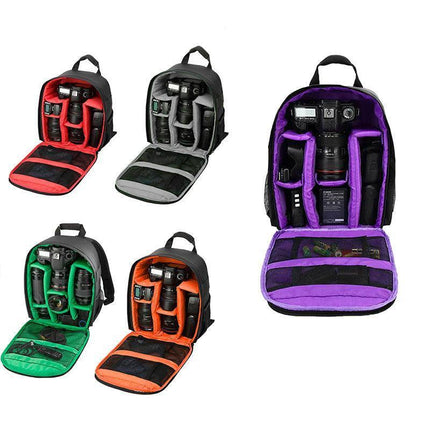 Waterproof DSLR Camera Backpack Multi Functional Rucksack for Canon Nikon Sony - Orange.