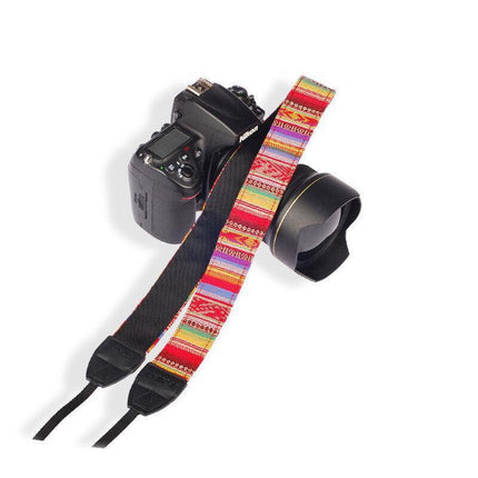 Camera Strap Compatible With Sony Nikon Olympus Dslr Canon Vintage Shoulder Neck - Black.