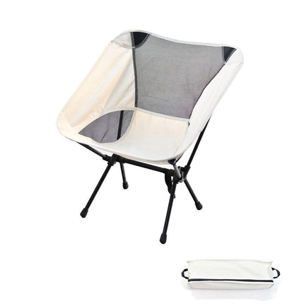 Outdoor Portable Lightweight Folding Camping Chair High Back Fishing Chair - Dark Blue.