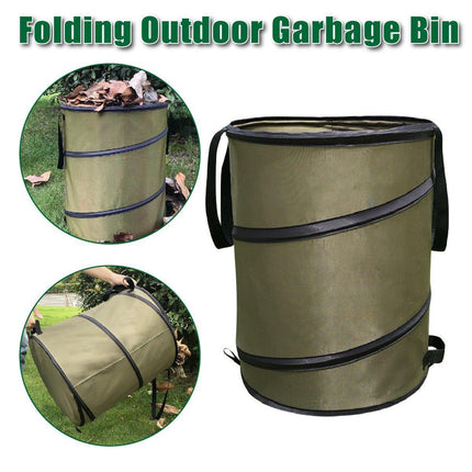Folding Garden Leaf Bin Portable Outdoor Storage Bucket Camping Trash Can.