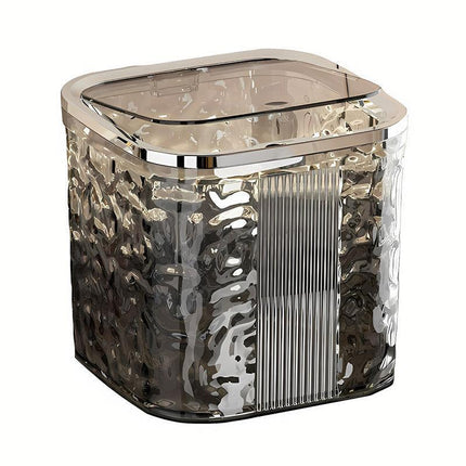 Desktop Mini Trash Can Small Waste Bin Storage Bucket for Office Kitchen Home - White-S.