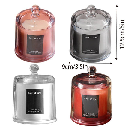 2Pcs Smokeless Glass Aromatherapy Candles Scented Gift Set for Relaxation - Freesia.