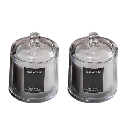 2Pcs Smokeless Glass Aromatherapy Candles Scented Gift Set for Relaxation - Freesia.