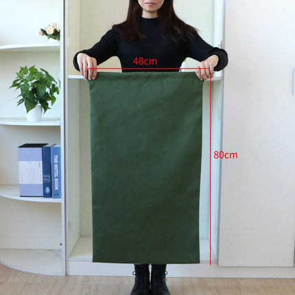 Canvas Drawstring Large Bag Pouch Clothes Craft Storage Laundry - Green-48X80cm.